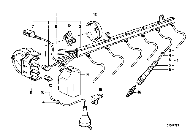 1995 BMW 850CSi  Spark Plug Socket Diagram for 12121710707