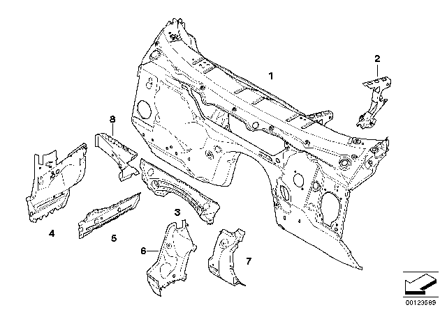 2006 BMW X3  Steering Column Support Diagram for 41143404334