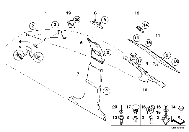 2007 BMW 530xi Plug Diagram for 07147120304