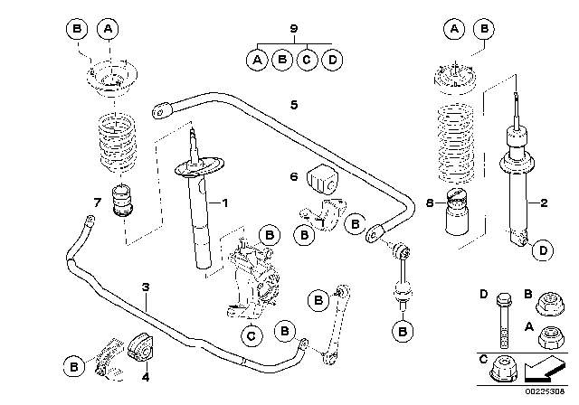 2009 BMW 550i Stabilizer Rubber Mounting Diagram for 33556761004