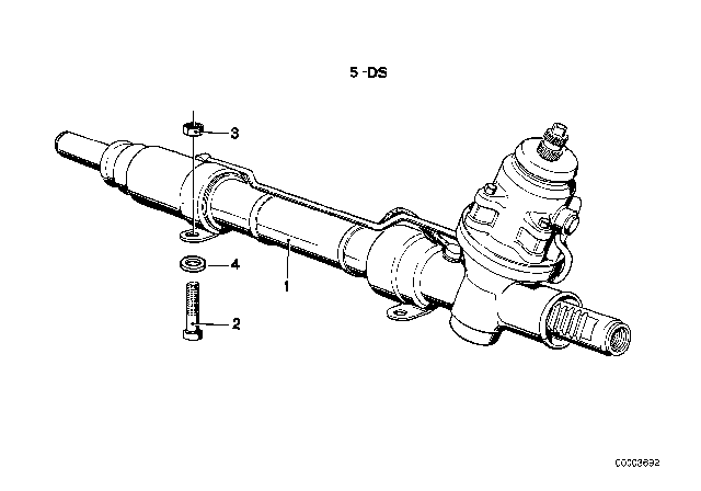 1990 BMW 325i  Hex Nut With Flange Diagram for 31351095452