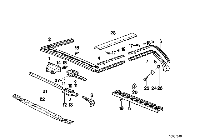 1987 BMW 325i  Countersunk Screw Diagram for 07119904433