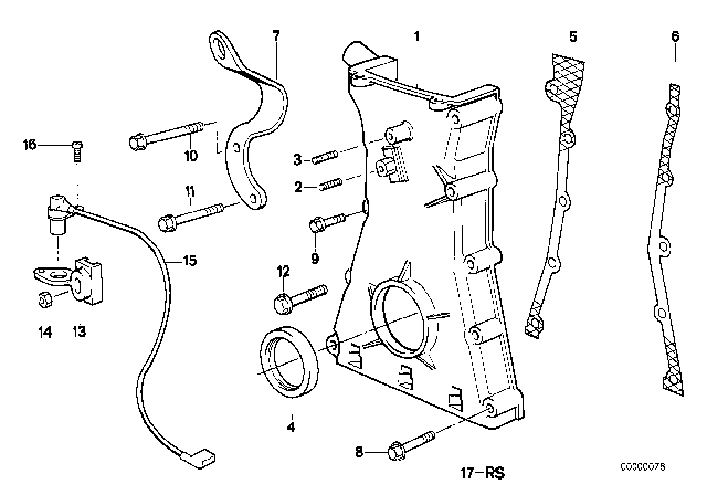 1991 BMW M5  Shaft Seal Diagram for 11141312007