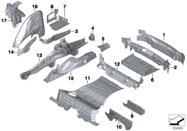 2015 BMW X4 Left Shock Absorber Support Diagram for 41117210195