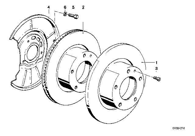 1988 BMW 735i  Protection Plate Left Diagram for 34111159917