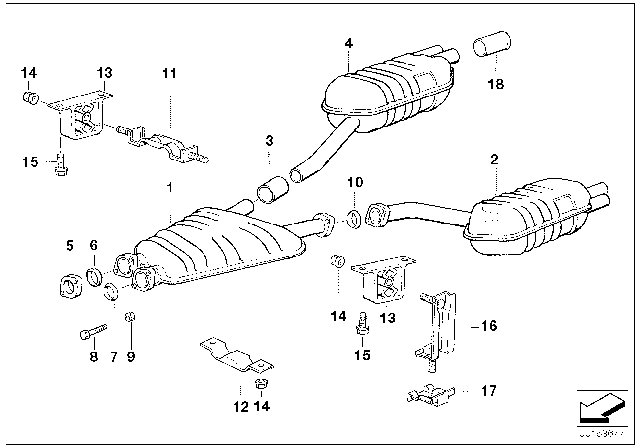 1994 BMW 840Ci  Clamping Bush Diagram for 18307525639