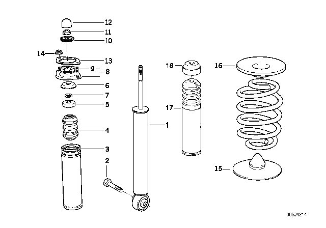 1998 BMW 323is  Lower Spring Pad Diagram for 33531135420
