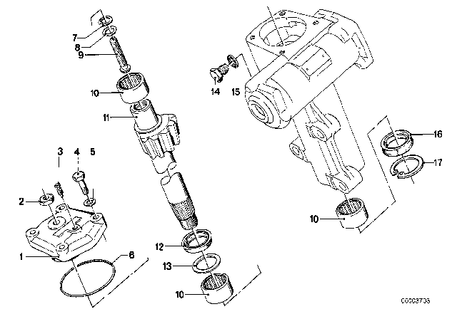1978 BMW 630CSi  Shaft Seal Diagram for 32131111871