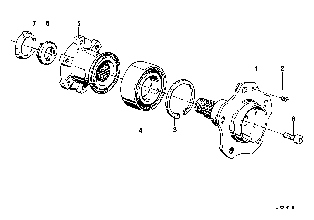 1978 BMW 633CSi  Drive Flange Diagram for 33411129860