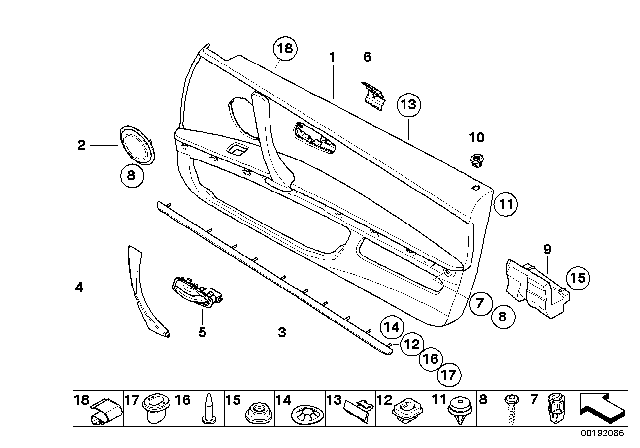 2007 BMW 328i  Cover, Interior Handle, Leather Right Diagram for 51416963942