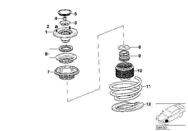 2002 BMW Z8  Protection Cap Diagram for 31331096046