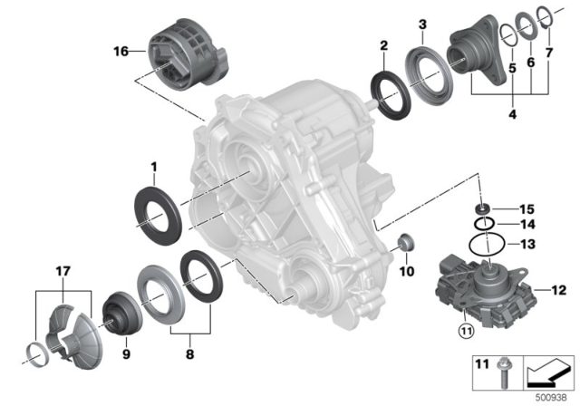 2017 BMW M760i xDrive  Longitudinal Torque Module Diagram for 27608485040
