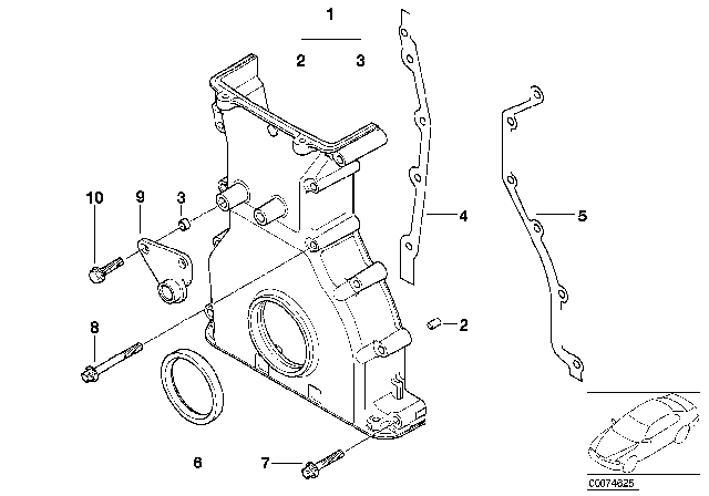 2006 BMW Z4 M  Timing Case Cover Diagram for 11147831131