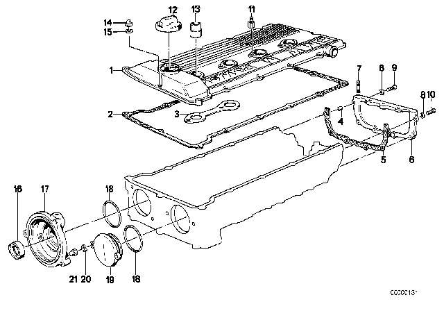 1990 BMW M3  Gasket Asbestos Free Diagram for 11121312171