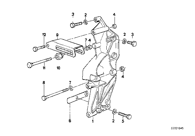 1981 BMW 633CSi  Saucer-Head Screw Diagram for 12311276516