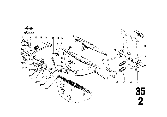 1970 BMW 2002  Nut Diagram for 21510670090