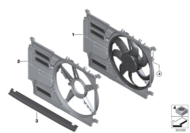 2019 BMW X2  Mounting-Kit Diagram for 17118600269