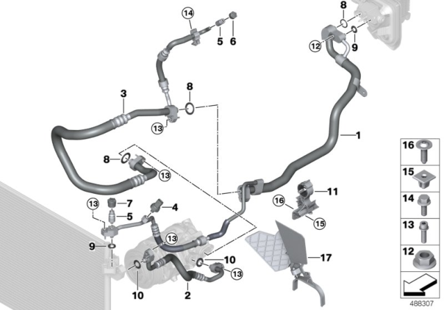 2019 BMW M5  SEAL Diagram for 64538094410