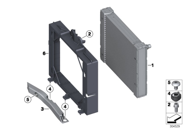 2014 BMW M6  Radiator, Left Diagram for 17112284277
