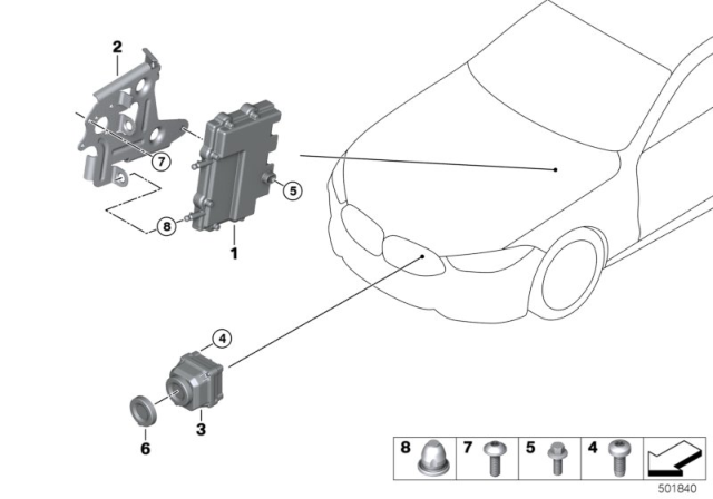 2020 BMW 740i xDrive Isa Screw Diagram for 07129906470