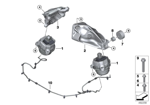 2020 BMW 330i xDrive  ENGINE MOUNT, LEFT Diagram for 22116860497