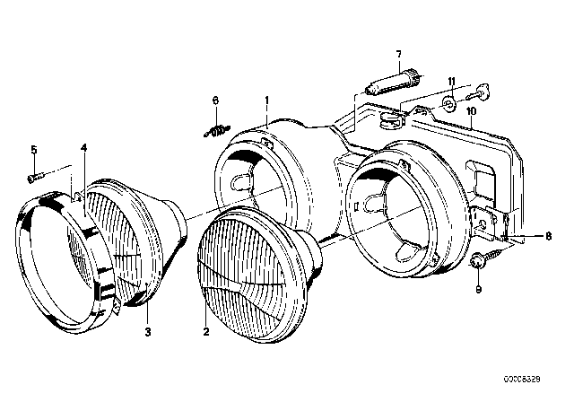 1988 BMW M5  Supporting Frame Left Diagram for 63121367515