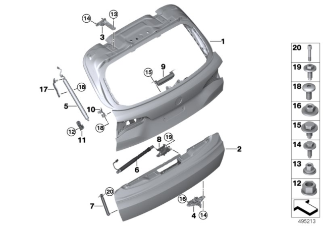 2019 BMW X5  Hex Bolt With Washer Diagram for 07147219509