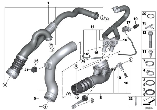 2010 BMW X6  Changeover Valve Diagram for 13637591625