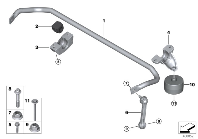 2020 BMW 540i xDrive VIBRATION ABSORBER LEFT Diagram for 33506861488