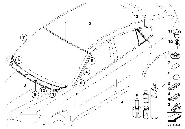 2009 BMW X6  Spacer, Adhesive Diagram for 51317186167