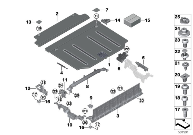 2019 BMW X5  GAS SPRING FOR LUGGAGE COMPA Diagram for 51476994232