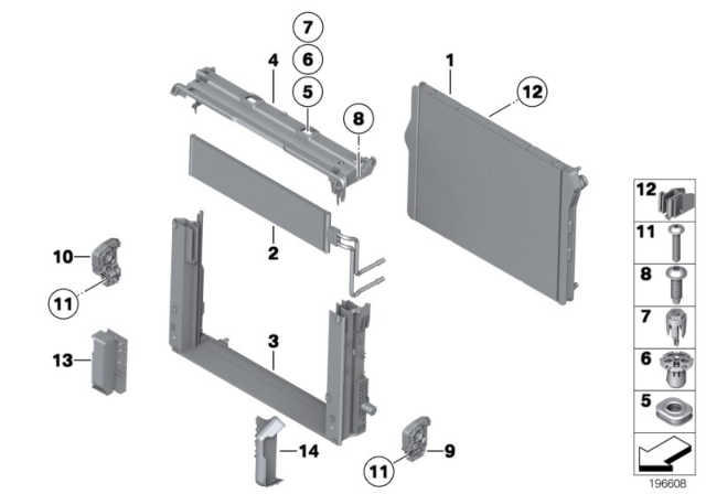 2011 BMW 528i  Power Steering Oil Cooler Diagram for 17217573259
