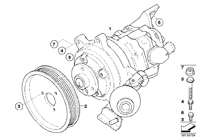2005 BMW 645Ci  Tandem Pump Diagram for 32416767243