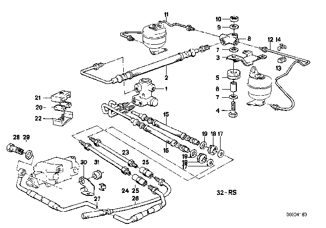 1991 BMW 735i  Washer Diagram for 34301163613