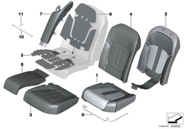 2018 BMW 740e xDrive  Bar Right Diagram for 52207394068