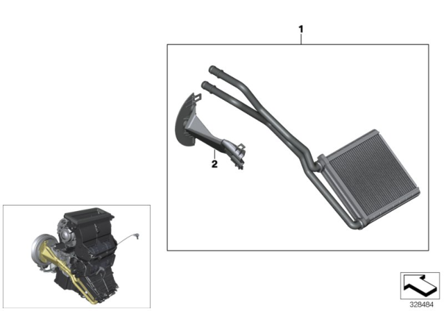 2018 BMW X2 Holder, Heating Tube Diagram for 64119297760
