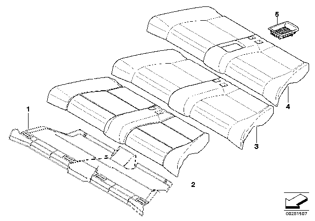 2012 BMW 128i  Oddments Tray Diagram for 52207274743