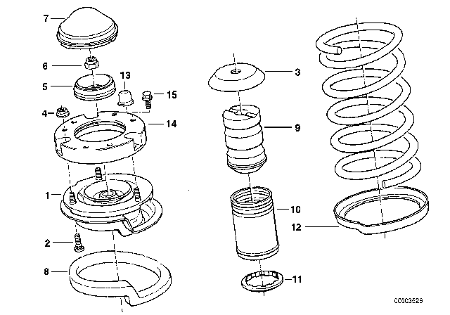 1988 BMW 750iL  Protection Cap Diagram for 31331129512