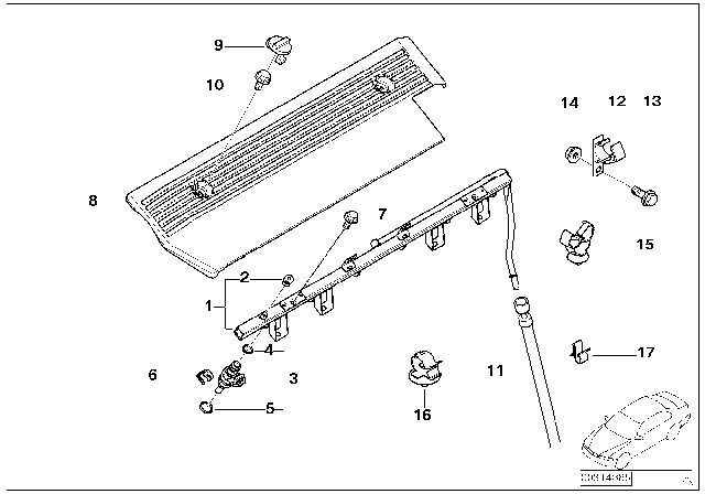 2003 BMW 330xi  Clamp Diagram for 13537528539