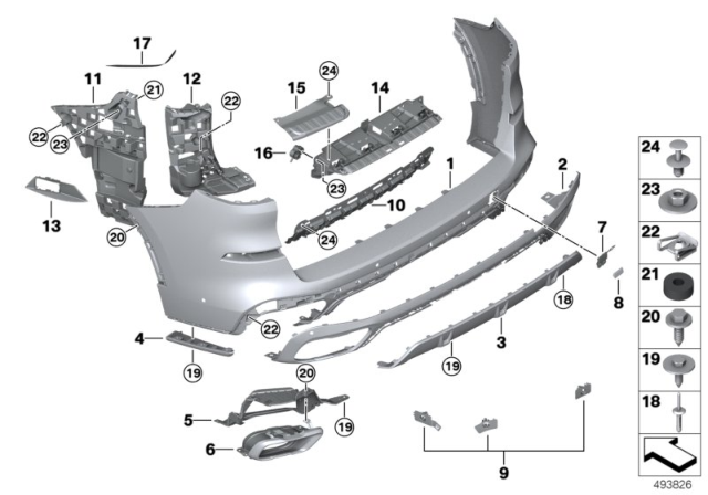 2019 BMW X5  Absorber Funnel, Left Diagram for 51128094411