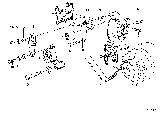 1993 BMW 850Ci  Hex Bolt Diagram for 07119912517