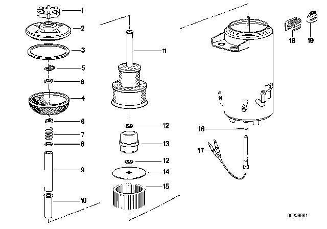1991 BMW 750iL  Wiring Set Diagram for 61121382263