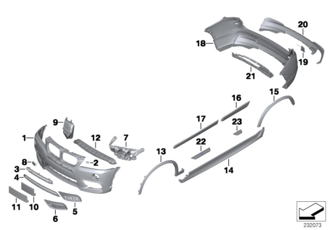 2013 BMW X3  Set, Cover, Primed Diagram for 51118052110