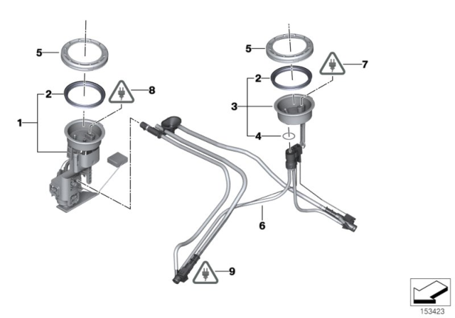 2003 BMW X5  Fuel Pump, Right Diagram for 16116755043