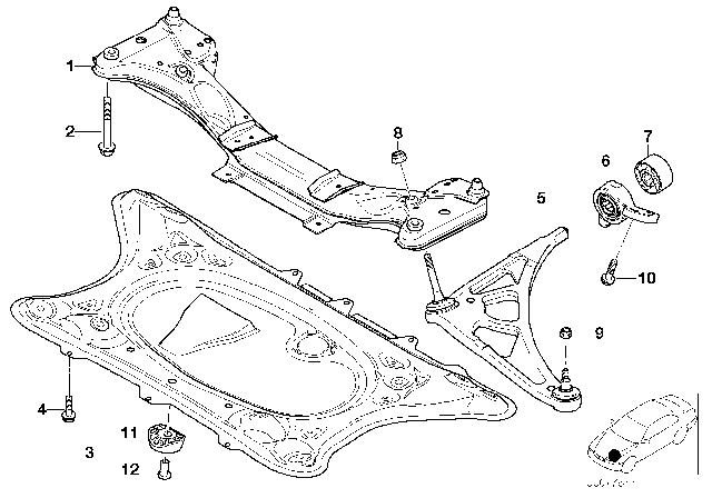 2001 BMW M3  Left Wishbone Diagram for 31122229453