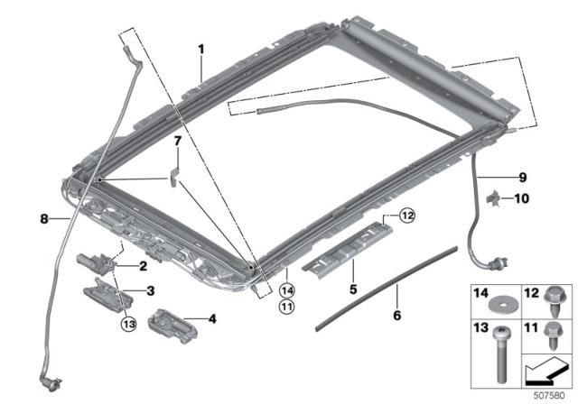 2020 BMW X5  WATER OUTLET HOSE REAR LEFT Diagram for 54107417877