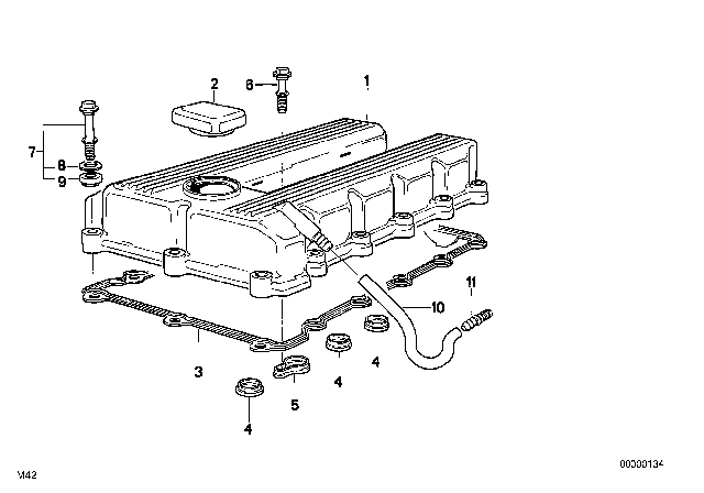 1991 BMW 318is  Collar Screw Diagram for 11121721877