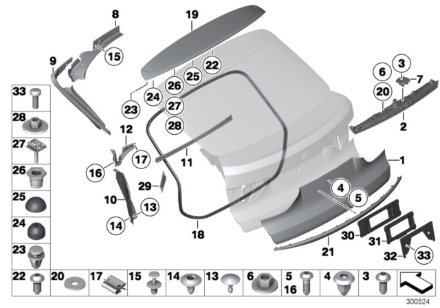 2015 BMW 550i GT xDrive  Fillister Head Screw Diagram for 07149128053
