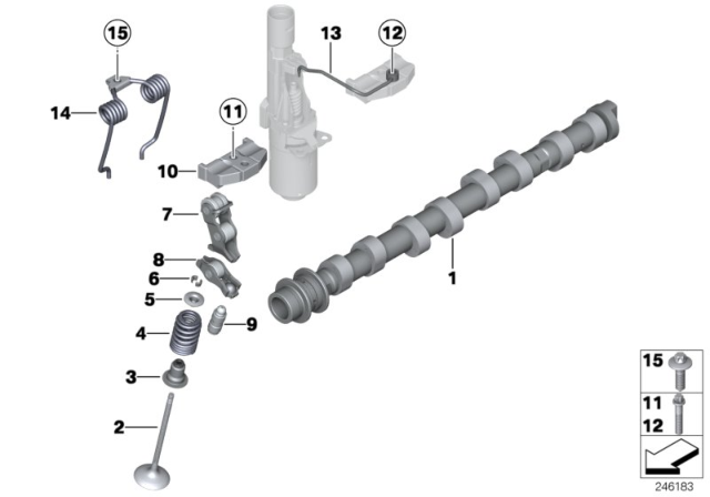 2013 BMW X3  Intake Valve Diagram for 11347583777