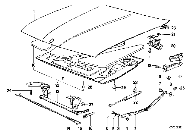 1988 BMW 325i Expanding Rivet Diagram for 51481938725